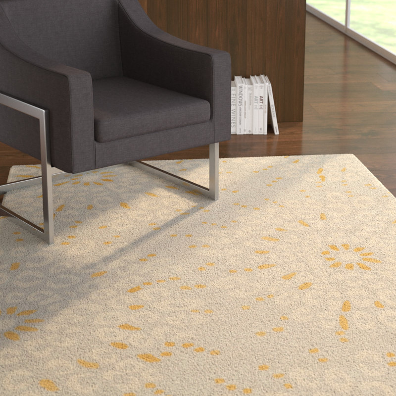 Tapis gris / ivoire en laine touffeté à la main Andersen, Rectangle 6 pi x 9 pi