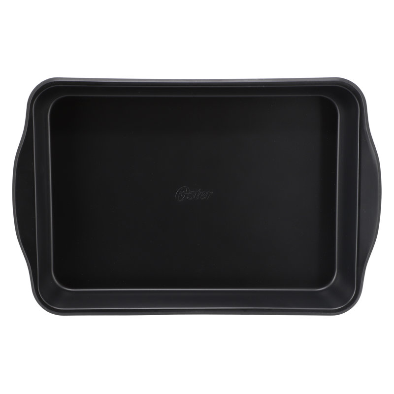 Plat de cuisson antiadhésif noir mat en acier au carbone de 13 po x 9 po Oster Teston Collection Platinum