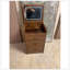 Bureau de coiffeuse 3 en 1 avec miroir rabattable, petit ensemble de coiffeuse avec bureau en verre visible, rangement compact et organisé pour les chambres à coucher modernes