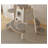 74.02" White Standard Solid Wood Cat Tree