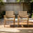 Outdoor Wicker and Acacia Wood Club Chairs Set