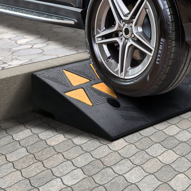 Stellweilan Tessberg Rubber Threshold Ramp, 3.7" H x 39.4" W x 9.8" D