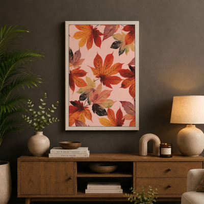 Scattered Autumn Leaves Botanical - Wrapped Canvas