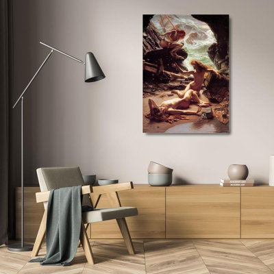 «Cave of the Storm Nymphs» par Edward John Poynter - Art mural sur toile tendue avec châssis