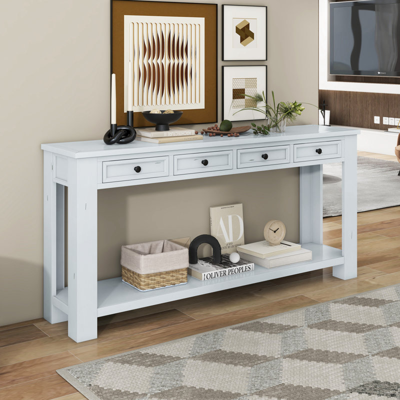 Hagberg 64.23'' Console Table, White