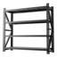 Extra Wide Heavy Duty Garage Shelving, 6000 lbs Capacity, 4-Tier Adjustable Metal Storage Rack, Black