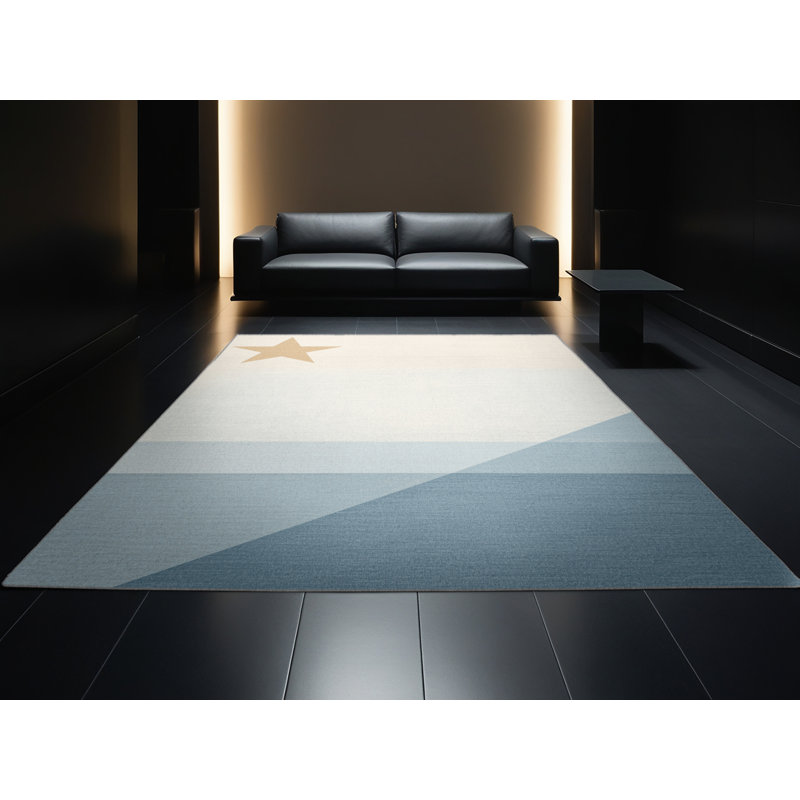 Soft Plush Fehrenbach July 4Th Modern & Contemporary Abstract Area Rug in Gray – Gray Binding, 5x7