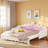 Extending Upholstered Daybed With Led Lights And Crown Headboard-1767416461