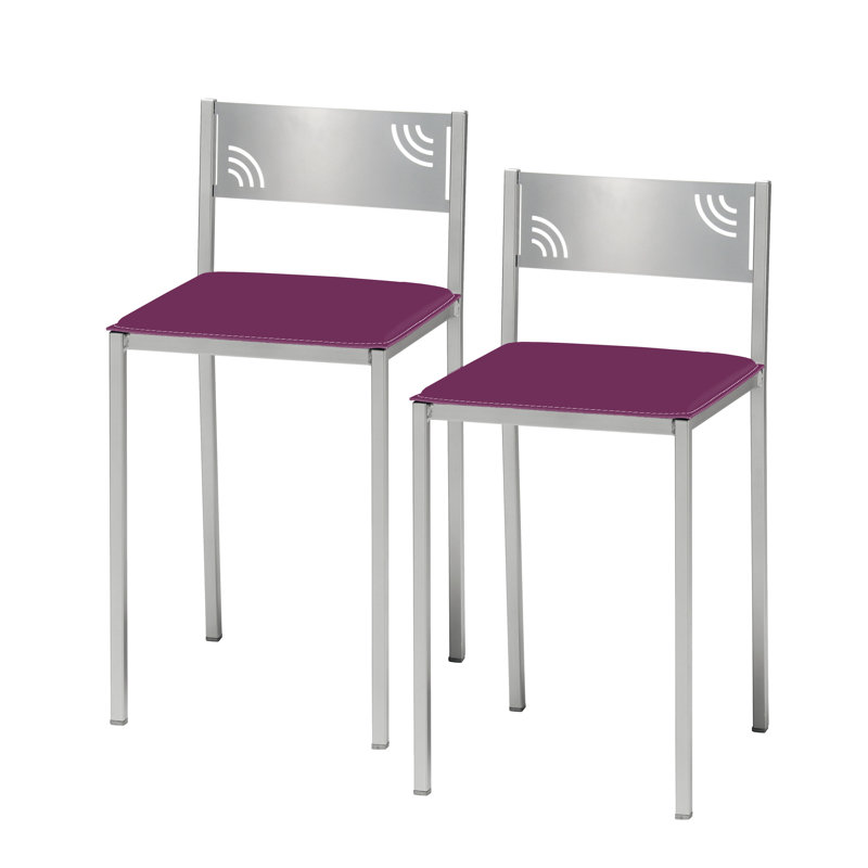 Ettora Upholstered Counter Stool, Berengena