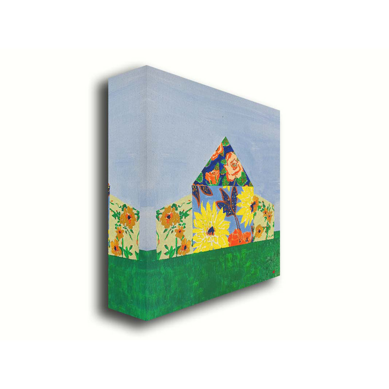 Barn of Flowers by Joan Davis. Giclee Gallery Wrapped Canvas with Float Frame, image size - 30x30, 31" H x 31" W