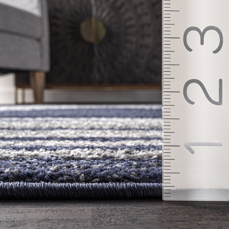 Wilkeson Striped Indoor Rug, Rectangle 9' x 12'
