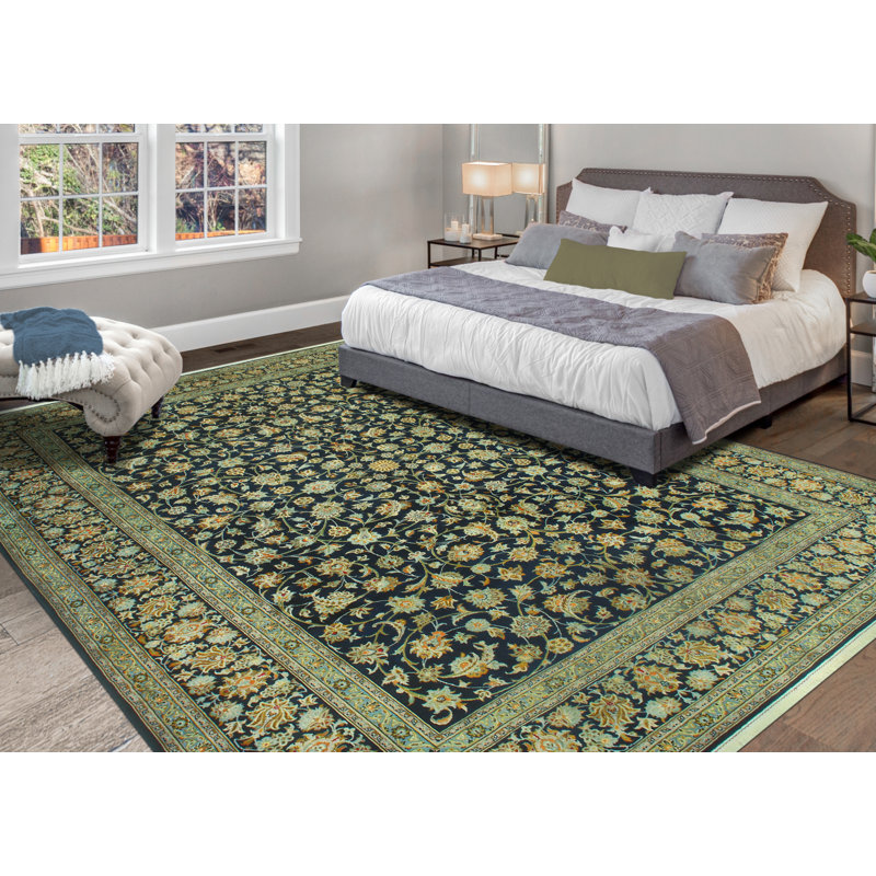 Fulvio One-of-a-Kind 9'10" X 13'5" 2022 Wool Area Rug Navy