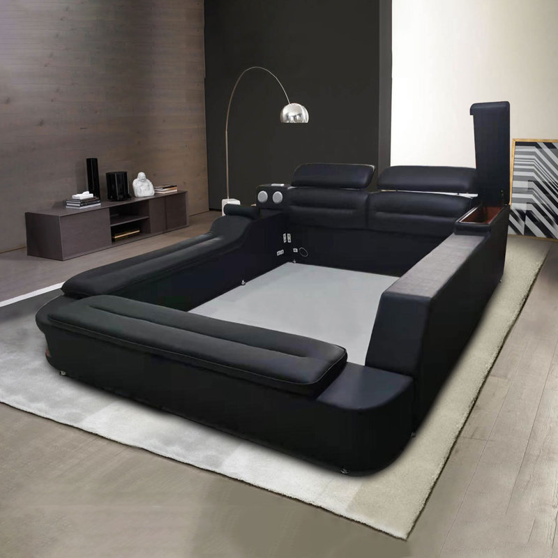 Lizanne Upholstered Wingback Storage Bed, King