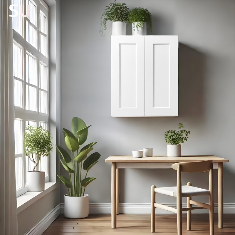 Armoire murale 24 po Shaker à double porte avec 2 tablettes réglables