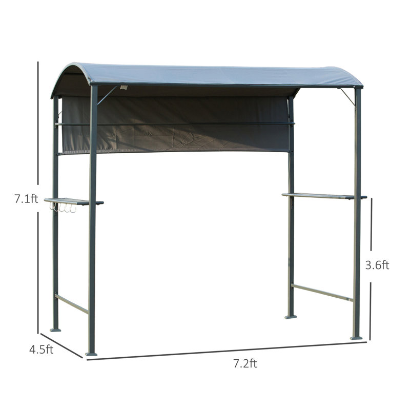 Auvent de barbecue avec auvent latéral