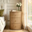 Table de bout ronde à 3 tiroirs-1747376014