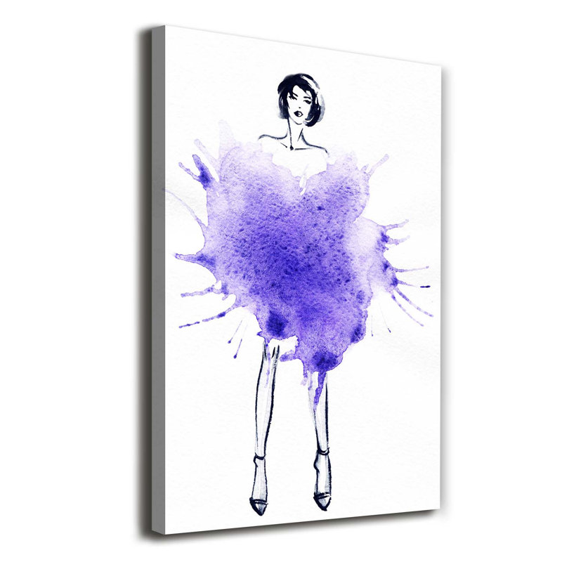 Fashion Illustration - Wrapped Canvas Print