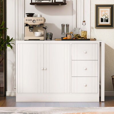 Buffet en bois avec table extensible 89,7 po