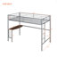 Lit mezzanine simple en métal avec bureau, échelle et garde-corps, lit mezzanine pour chambre à coucher-1895229841