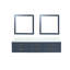 Meuble-lavabo double bleu l 84 po x P 22 po, comptoir en marbre de Carrare et miroirs 36 po