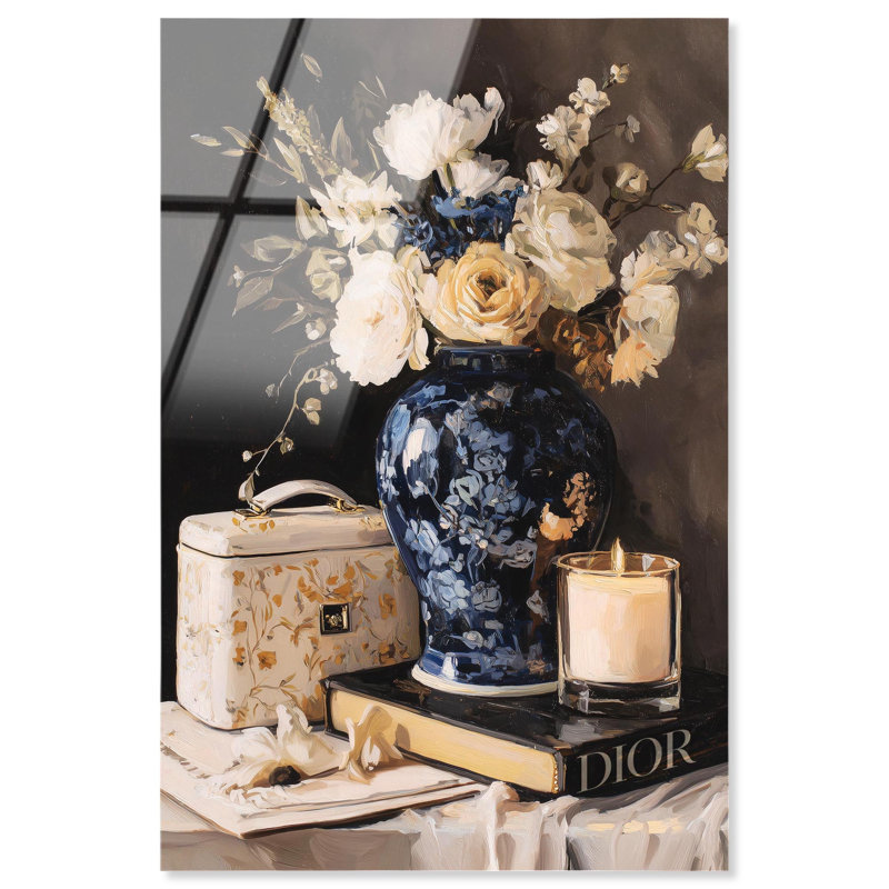 «Beautiful Vase Candles», impression sur toile par Art Remedy, H 54 po x l 36 po