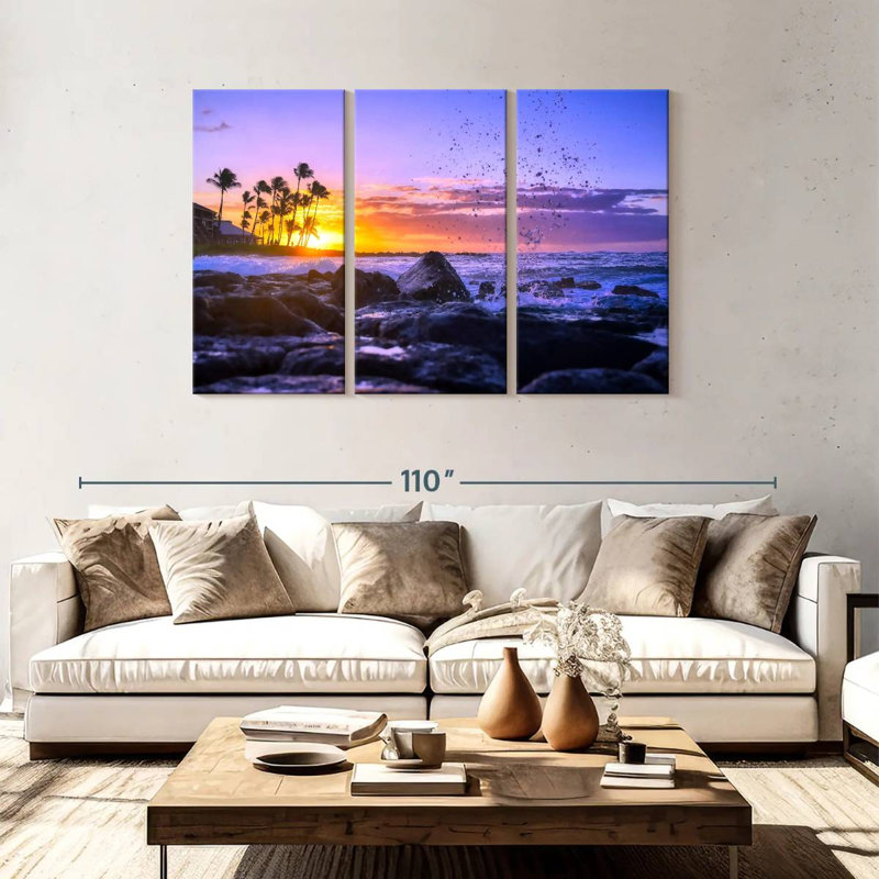 Gillard Kauai - lever de soleil mauve, H 28 po x l 45 po