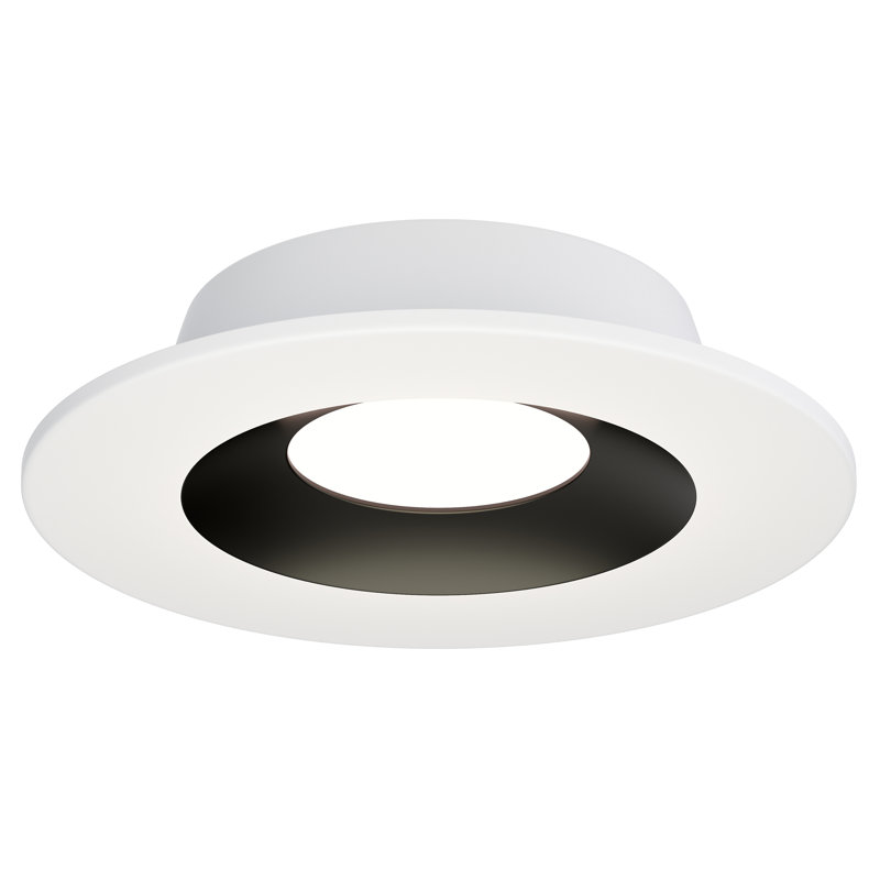 Kazushi Acrylic LED Flush Mount, White/Black