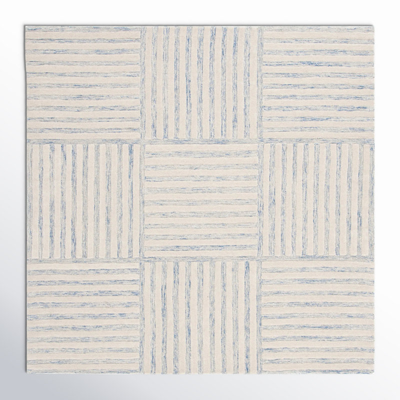 Asgari Wool Striped Indoor Rug, Square 6'