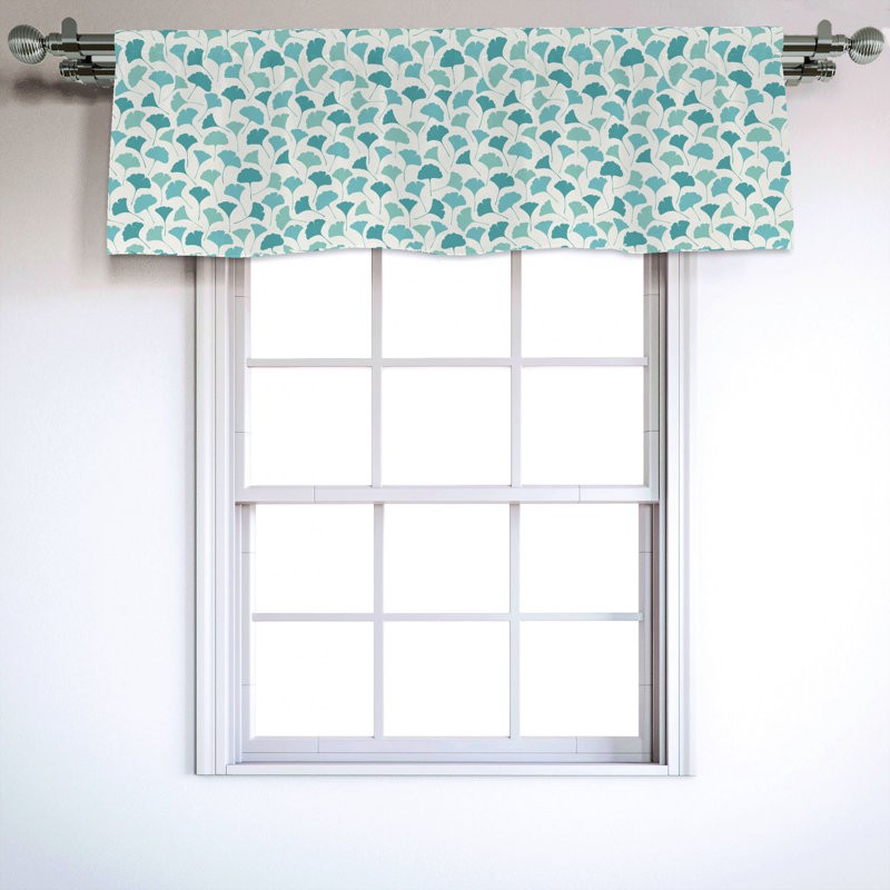 Sateen Floral Ruffled Window Valance