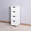 Armoire à tiroirs blanche polyvalente avec tiroirs spacieux pour divers articles Poignées de rangement autoportantes innovantes