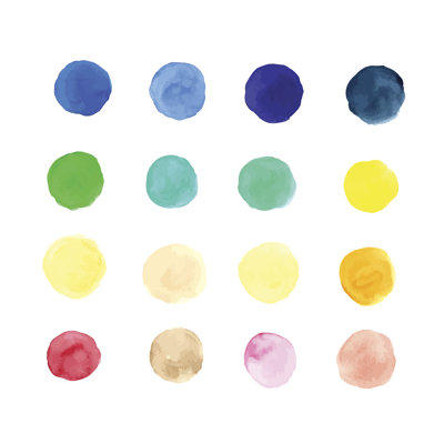 «Vector Watercolor Dots» par Iromanova1983 - Peinture sur toile tendue
