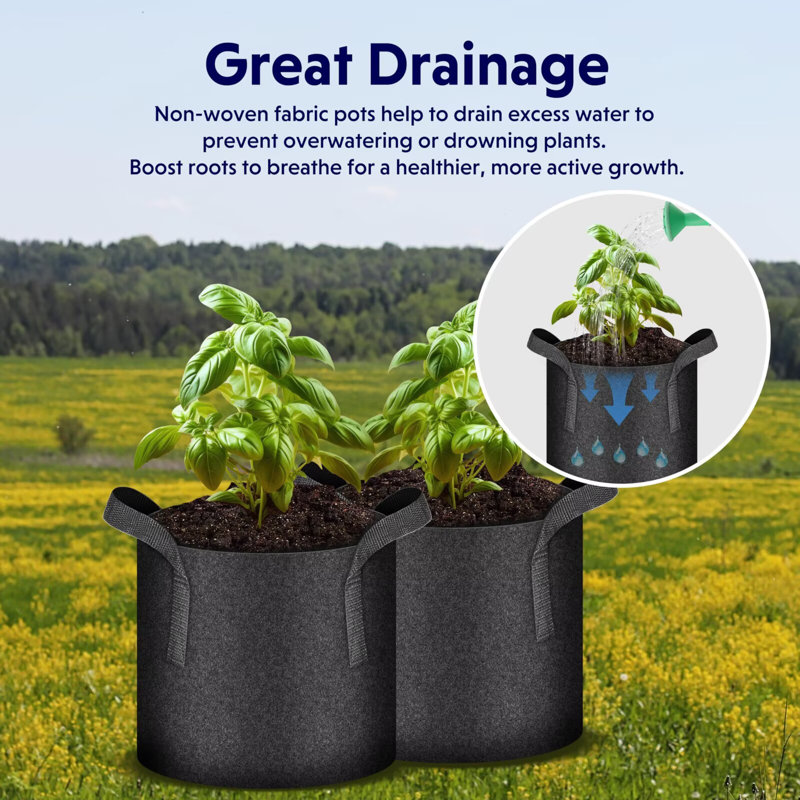 Paquet de 20 sacs de culture pour plantes de l'iPower, H 11,9 po x l 15,9 po x P 15,9 po