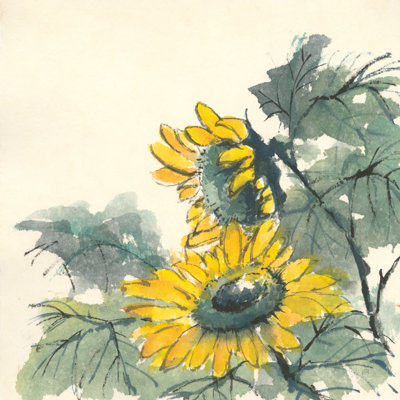 Sunflower II by Chris Paschke - 1 Piece Wrapped Canvas Painting