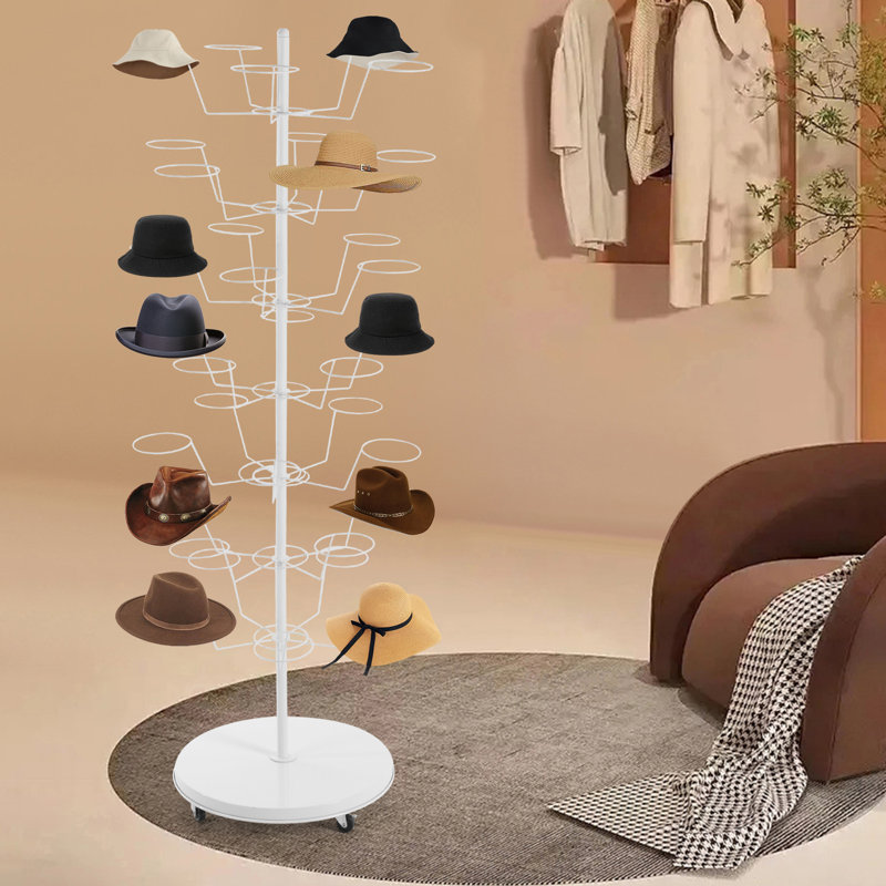 Tatyiana Multi-Layer Freestanding Hat Display Stand, White