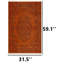 Tapis traditionnel rétro orange brûlé surteint-123297342