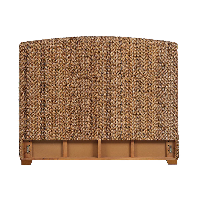 Elegant Design - Laughton Woven Banana Leaf Eastern Headboard Amber, King