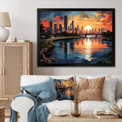 City Miami Popart III sur toile