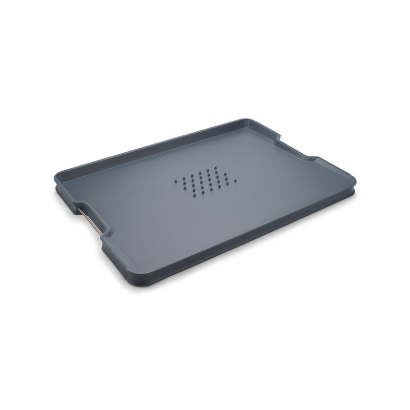 Joseph Joseph Cut&Carve Plus Extra Large Multifunction Cutting Board, 13.15" L, Black