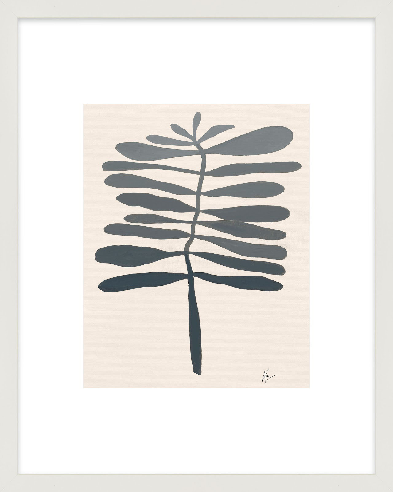 Flora 2 by Lee Lessem, 20" H x 16" W x 1.25" D, White