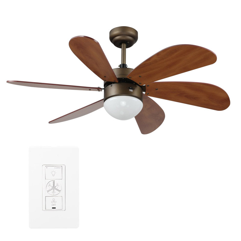 Ventilateur de plafond intelligent Metanoia de 38 pouces avec ensemble d'éclairage et commande murale, fonctionne avec l'assistant Google, Amazon Alexa et les raccourcis Siri.