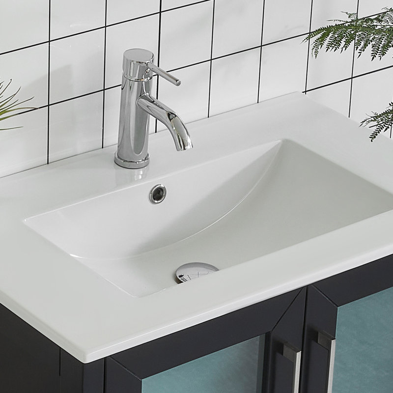 Brescia 72" Double Sink Freestanding Bathroom Vanity with Ceramic Top and Matching Mirrors, Espresso