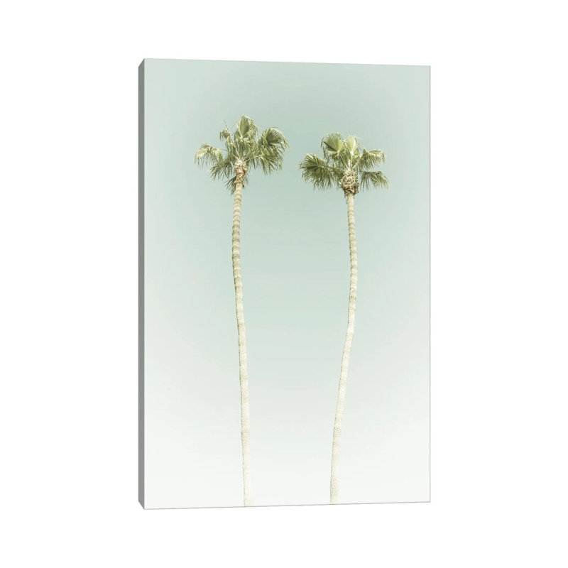 Vintage Palm Trees by Melanie Viola - Wrapped Canvas Print, 20.32 cm H x 30.48 cm W
