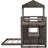Sage Metal Loft Bed With Desk And Shelf, Industrial Style, Durable Steel Frame-857050004