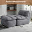Memory Foam Lounge Chair with Ottoman, Single Lounge Chair, Corduroy Lounger for Living Room-844366481