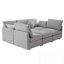 Canapé-lit en U avec repose-pieds mobile et deux ports USB-1792292533
