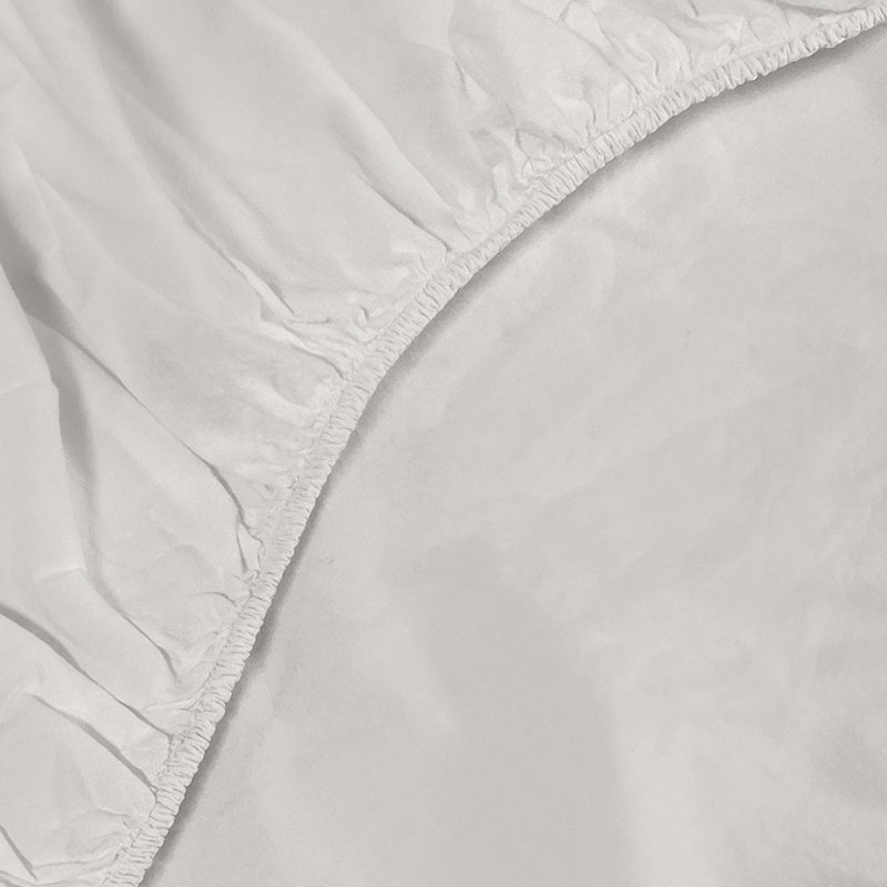 Twin White Cotton Percale Sheet Set