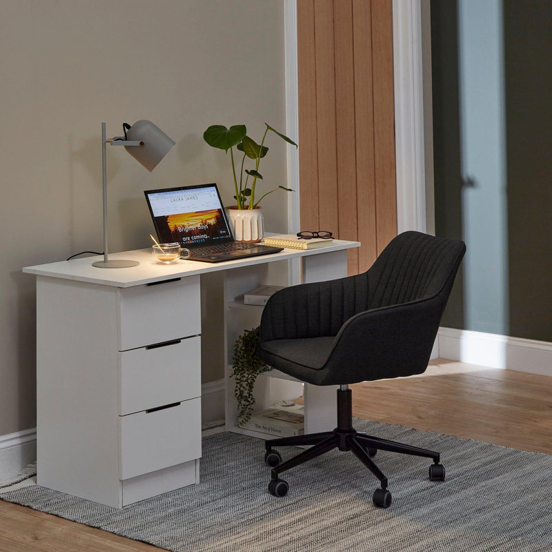 Glenhaven Computer Desk, White