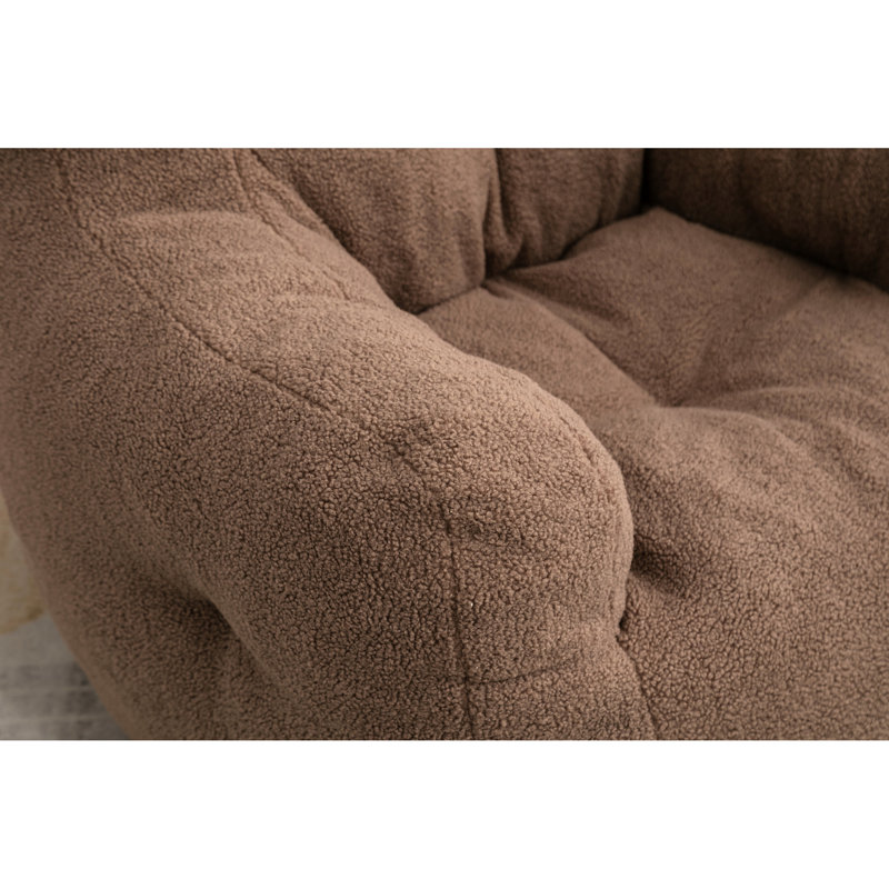 Fauteuil ergonomique moelleux, poids de 32,03 lb, café à billes de style moderne, longueur de 39,96 po