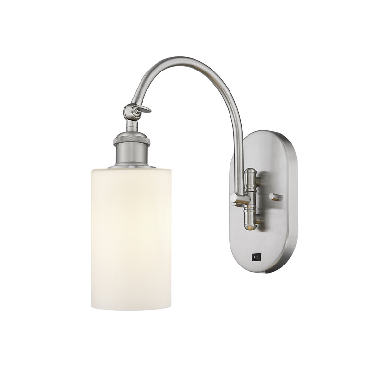Bras pivotant en acier Ervine, Incandescent, Nickel satiné, Oui