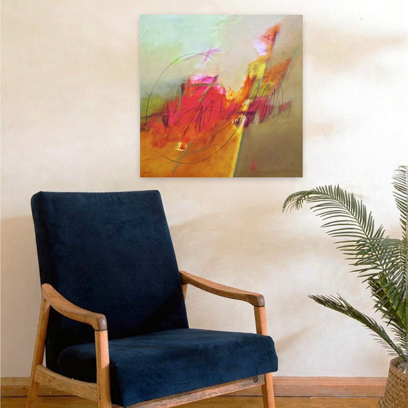 Deuxième chance I, art contemporain abstrait, H 24 po x l 24 po